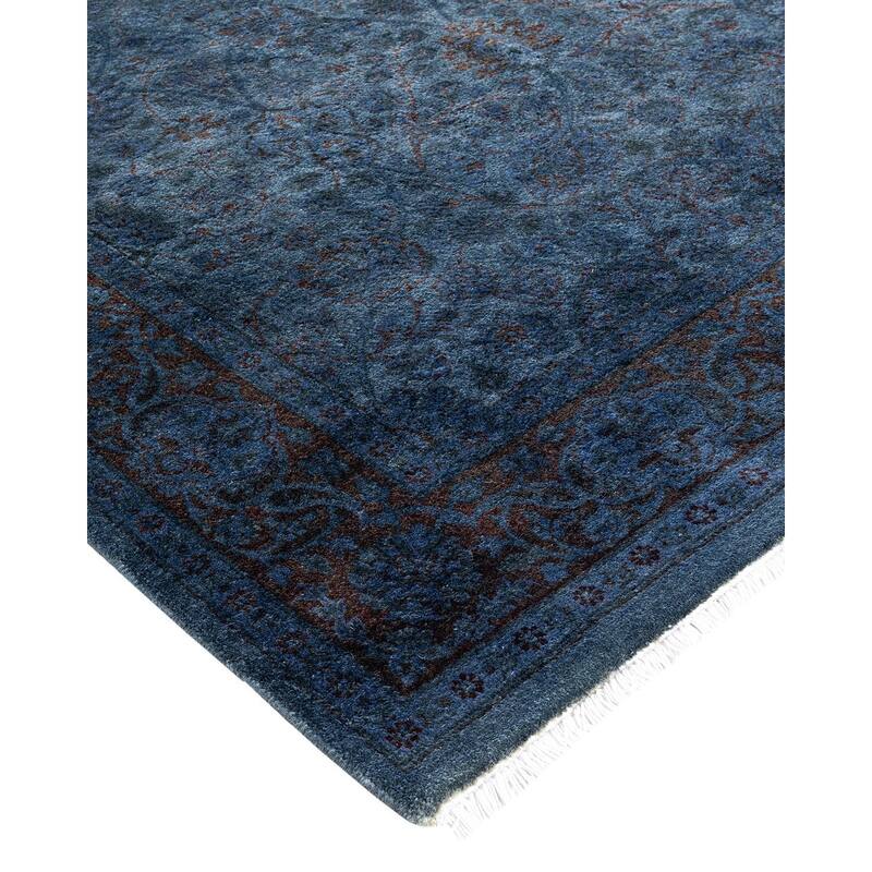 Overdyed, One-of-a-Kind Handmade Area Rug - Gray - 4' 1" x 6' 4"
