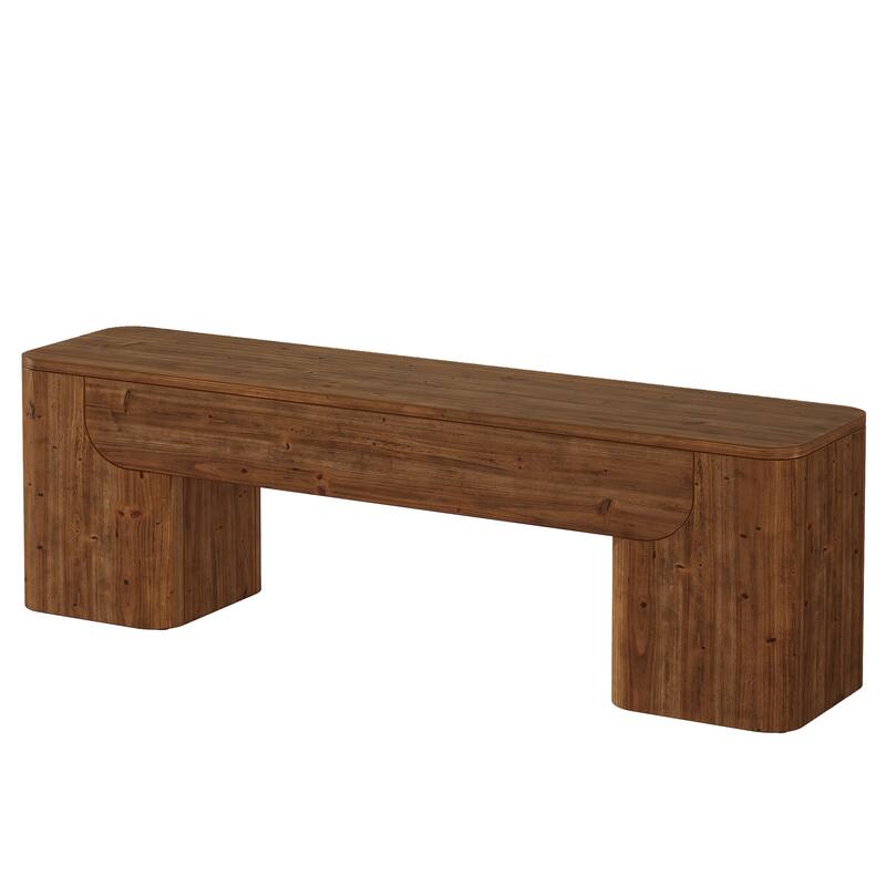 Solid Wood Bench, Entryway Bench, Dining Bench, Farmhouse Bench Seats for Entryway, Hallway, End of Bed