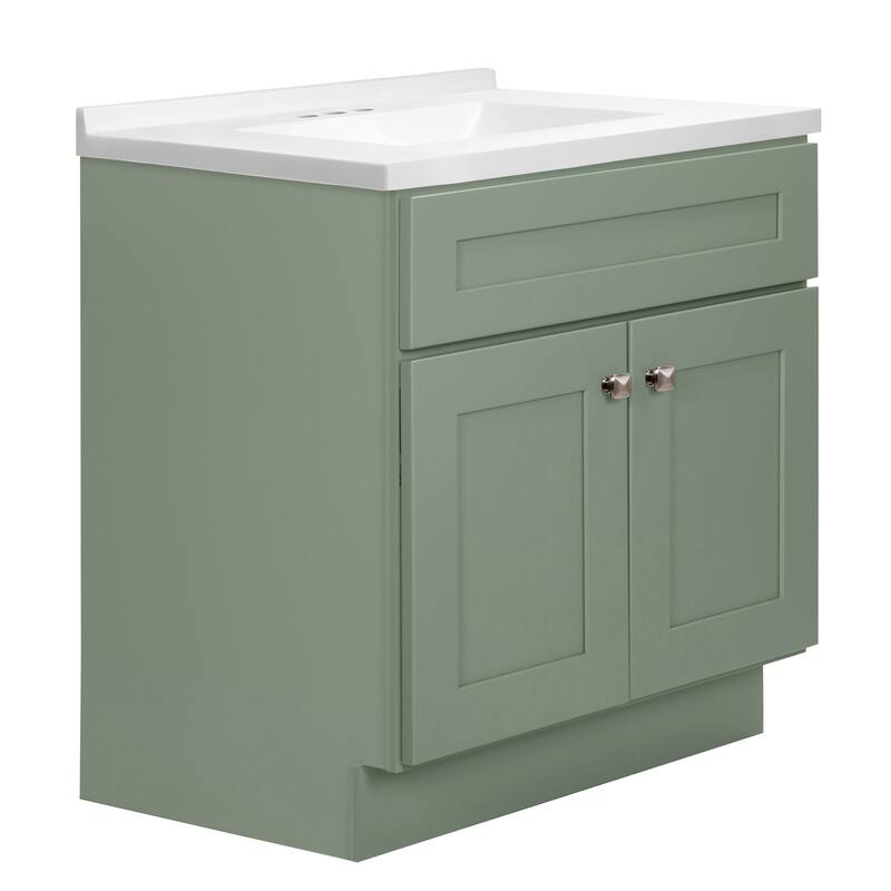 Brookings 31 Inch Assembled Bath Vanity with Modern Sink Top