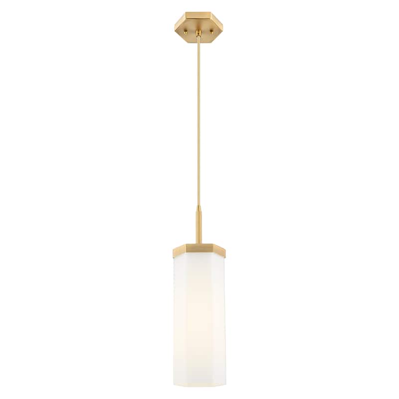 Innovations Lighting Downtown Urban - Blakeley - 1 Light 5" Cord Hung Pendant - Brushed Brass/Matte White Shade