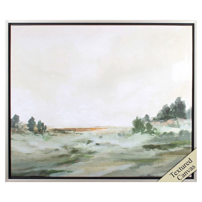 Green Landscape - Giclee on Canvas - 30 X 36 X 3 - Plastic - Silver