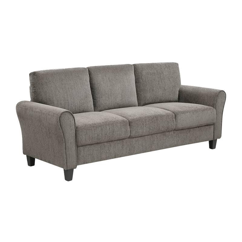 Diboli Chenille 3-Piece Living Room Set - Wood Finish Exposed Feet