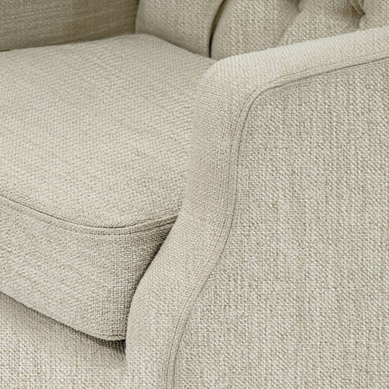 Madison Park Roan Linen Button Tufted Wing Chair