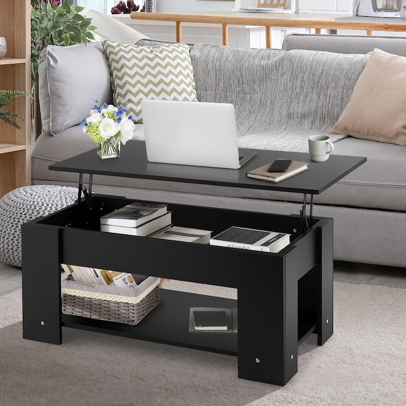 Costway Lift Top Coffee Table Modern Accent Table w/Hidden Storage - See Details