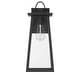 preview thumbnail 2 of 6, Hunter Ivory Dusk Outdoor Black Wall Light - Modern/Contemporary, Cottage - Front Porch, Patio, Garage