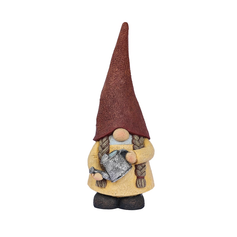 Watering Plant Gnome Outdoor Garden Statue - 16"