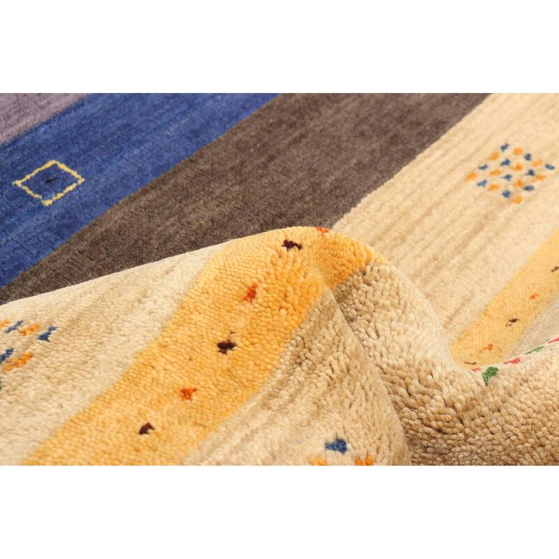 ECARPETGALLERY Hand Loomed Kashkuli Gabbeh Multi Color Wool Rug - 2'11 x 4'9