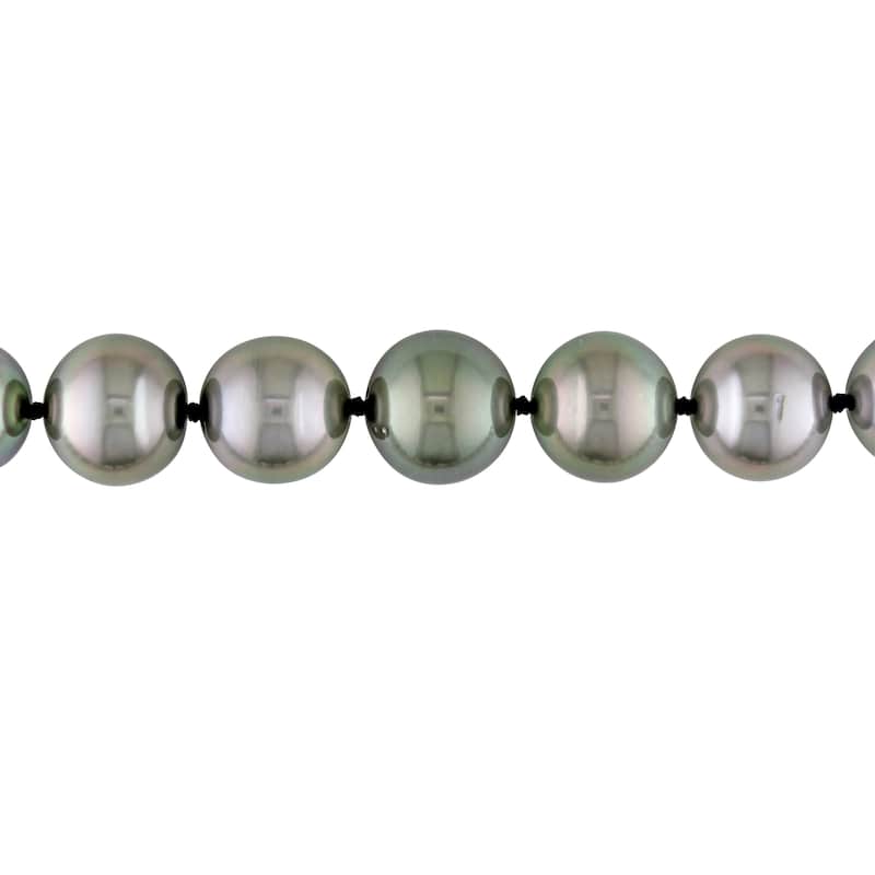 10-13 MM Tahitian Cultured Pearl Necklace in 14k White Gold by Miadora