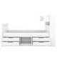 preview thumbnail 7 of 10, Twin Captain Platform Bed with Bookcase Headboard & 4-Drawers, White