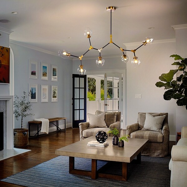 Branching bubble chandelier light outlet