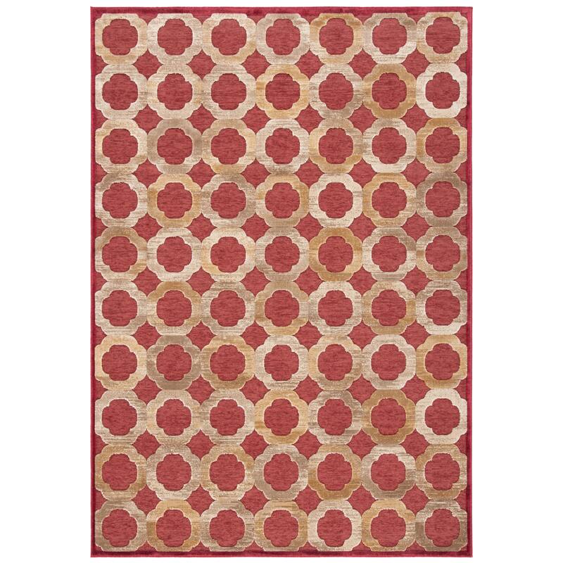 SAFAVIEH Paradise Florine Geometric Viscose Rug - 5'3" x 7'6" - Red