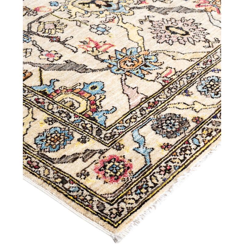 Serapi One-of-a-Kind Hand-Knotted Area Rug - Ivory - 4' 0" x 5' 11"