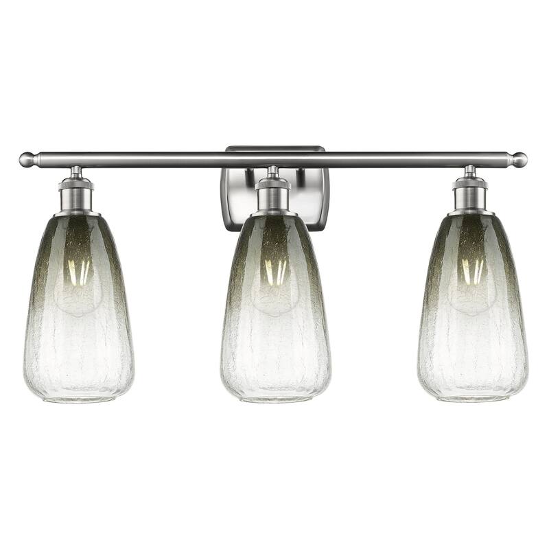 Innovations Lighting 516-3W-14-26 Brookhaven Almond Vanity Brookhaven - Brushed Satin Nickel / Slate