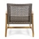 preview thumbnail 23 of 37, Hampton Outdoor Wood/Wicker Club Chair (Set of 2) by Christopher Knight Home