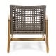preview thumbnail 25 of 28, Hampton Outdoor Wood/Wicker Club Chair (Set of 2) by Christopher Knight Home