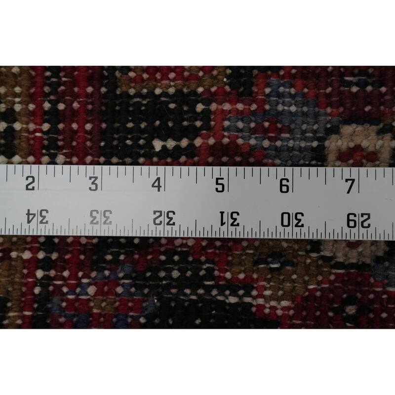Hand Knotted Oriental 100% Wool Carpet Traditional Medallion Red Heriz Area Rug - 12' 4'' X 9' 7''