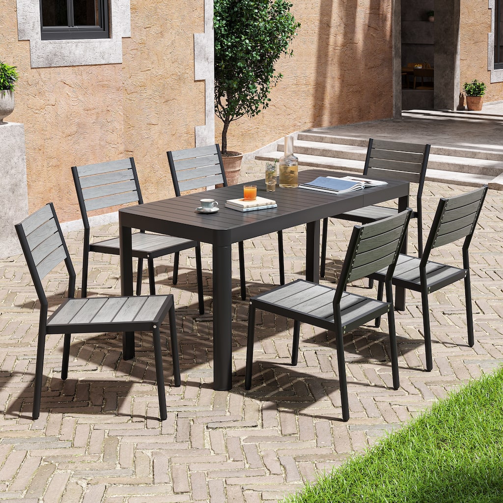 Pellebant Outdoor 5/7-Piece Patio Dining Furniture Set - N/A