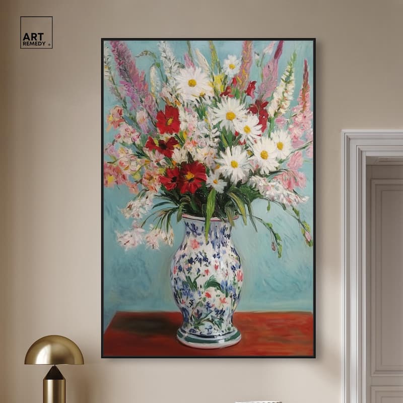 Flowers on a Table Canvas by Art Remedy