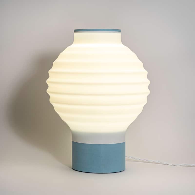 Asian Lantern 15" Vintage Traditional Plant-Based PLA 3D Printed Dimmable LED Table Lamp, by JONATHAN Y