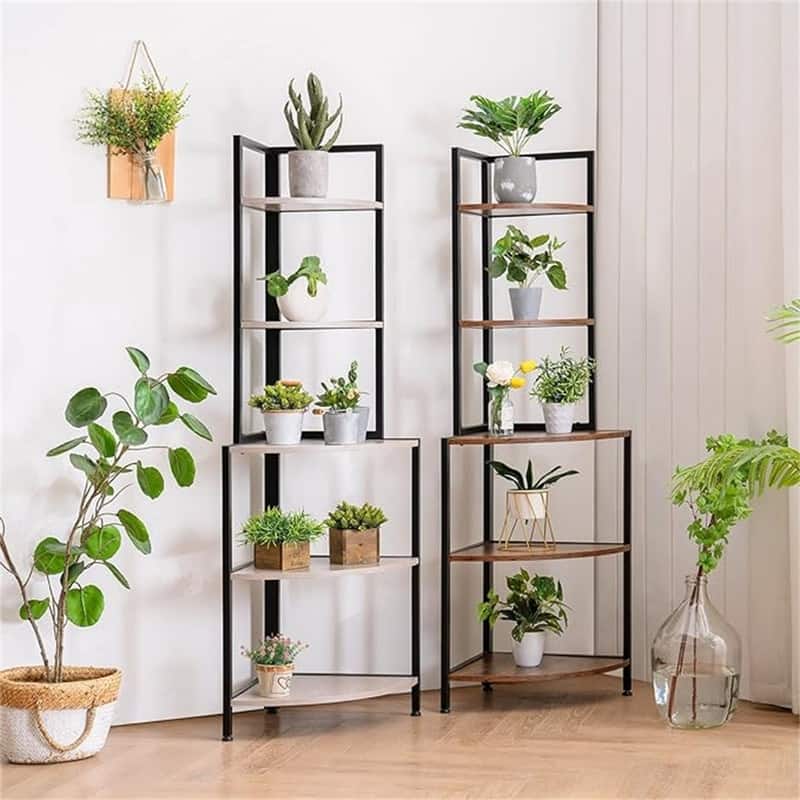 Corner Shelf - 16.6"D x 16.6"W x 57"H