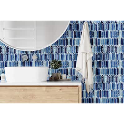 Island Antigua 14x12 Aruba Glossy Glass Picket Mosaic Tile - Wall & Backsplash