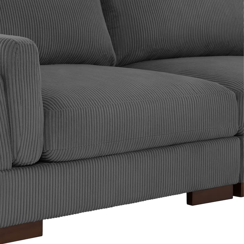 90" Loveseat Sofa Modern and Cozy Corduroy Couch
