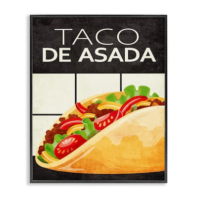 Stupell Taco Classic Meal Framed Giclee Art Design By Kim Allen