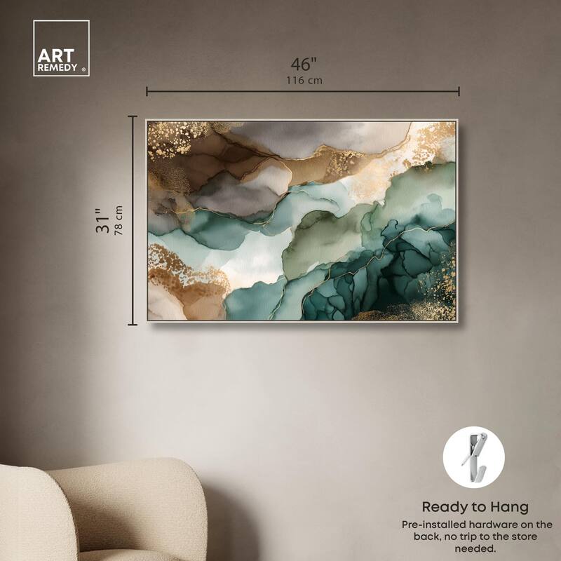 Golden Estuary I Canvas by Art Remedy