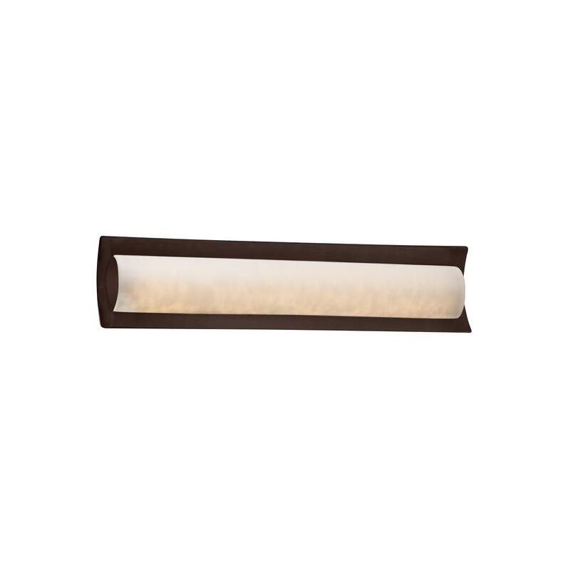 Justice Design Clouds Lineate 22-inch Dark Bronze ADA LED Wall/ Bath bar - Dark Bronze, Off-White