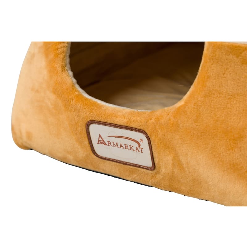 2-In-1 Cat Bed Cave Shape And Cuddle Pet Bed - 14"L x 14"W x 15"H