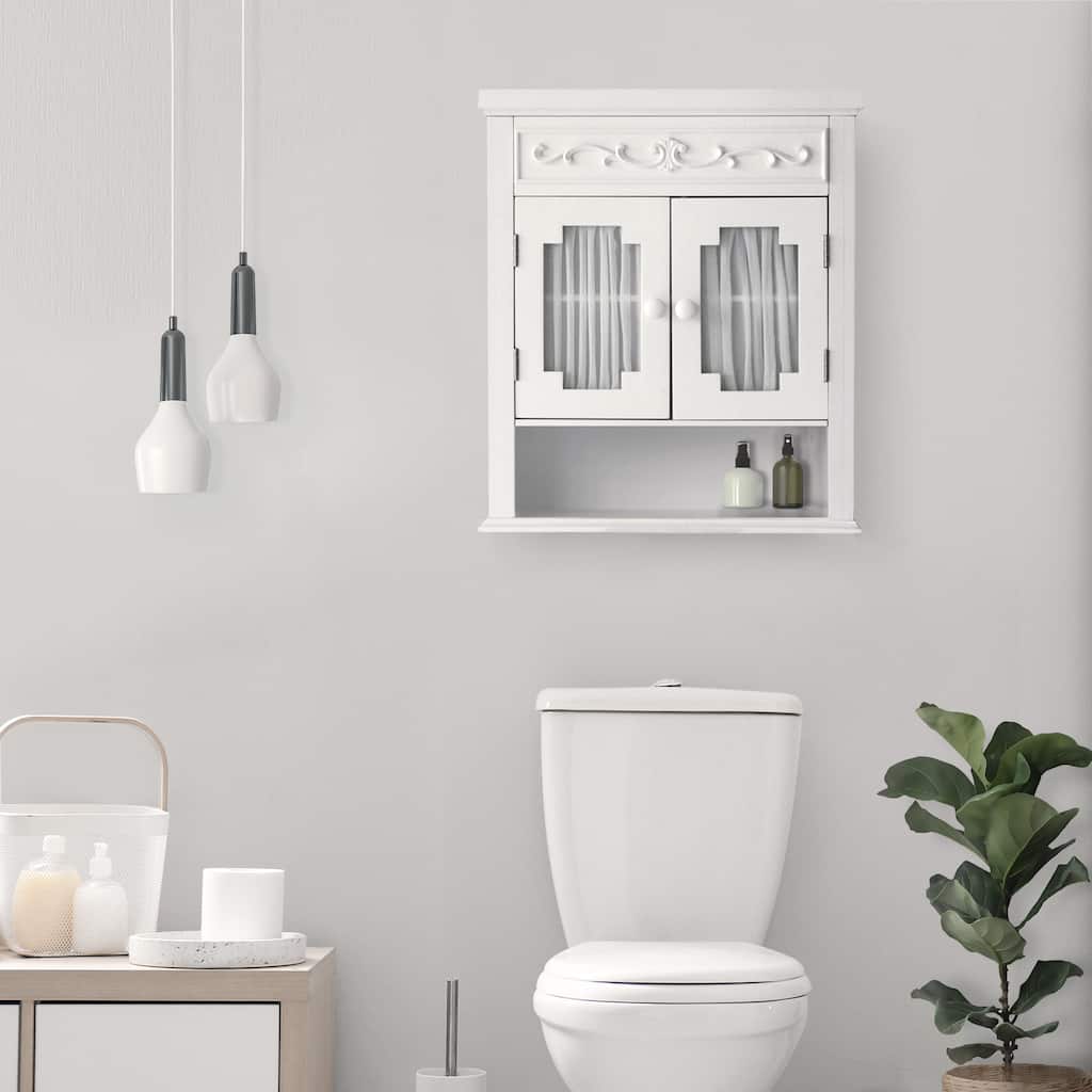 Teamson Home Lisbon Removable Two-Door Wall Cabinet