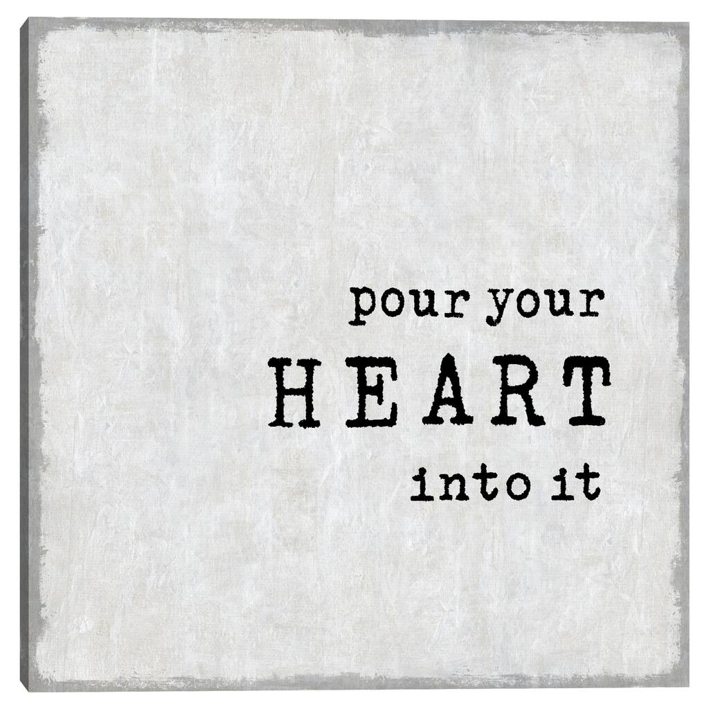 Pour Your Heart by Jamie MacDowell Canvas Art Print