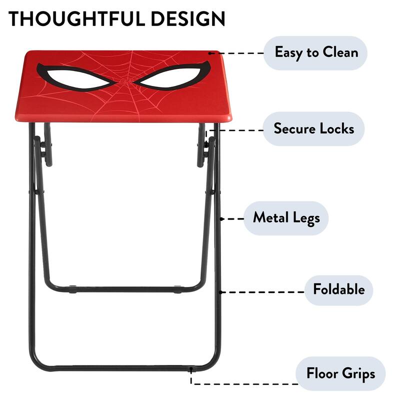 Marvel Spiderman Folding Tray Table,Portable Snack Laptop Table