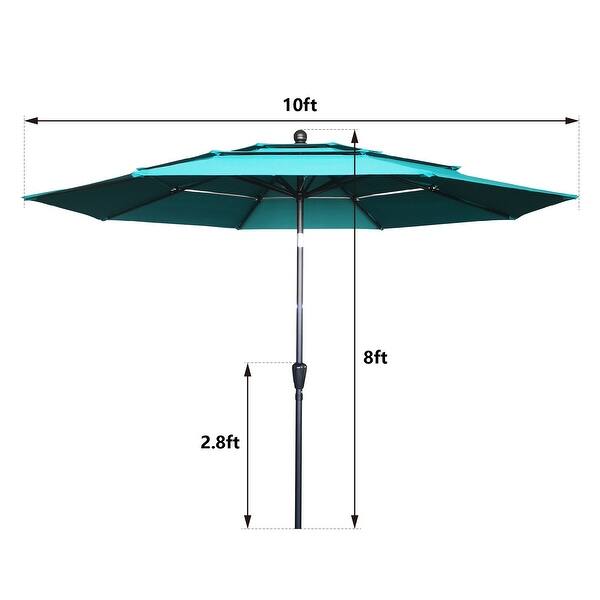 10ft Patio Umbrella with Double Air Vent Bed Bath & Beyond 35760069
