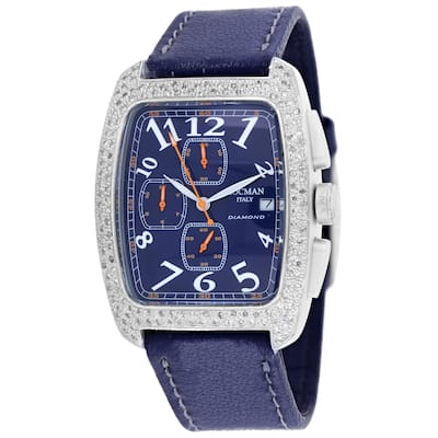 Locman Women's Diamond Classic Blue Dial Watch - 487BL2D - 6 (36)