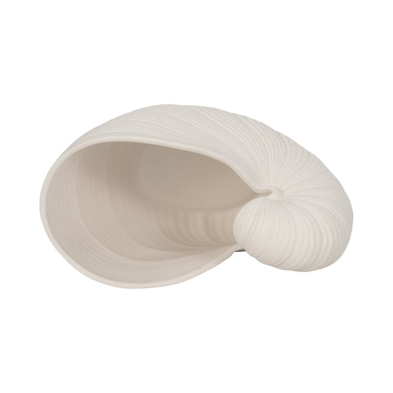 Sagebrook Home Stoneware White Coastal Novelty Shell Planter