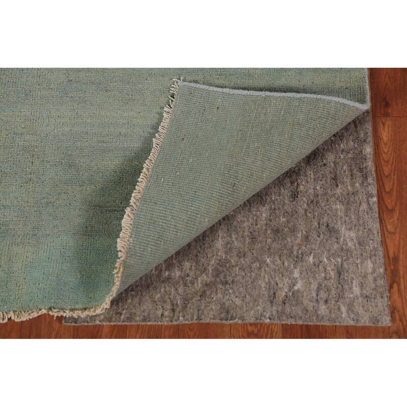 Green & Blue Modern Gabbeh Oriental Area Rug Handmade Wool Carpet - 3'9" x 5'11"