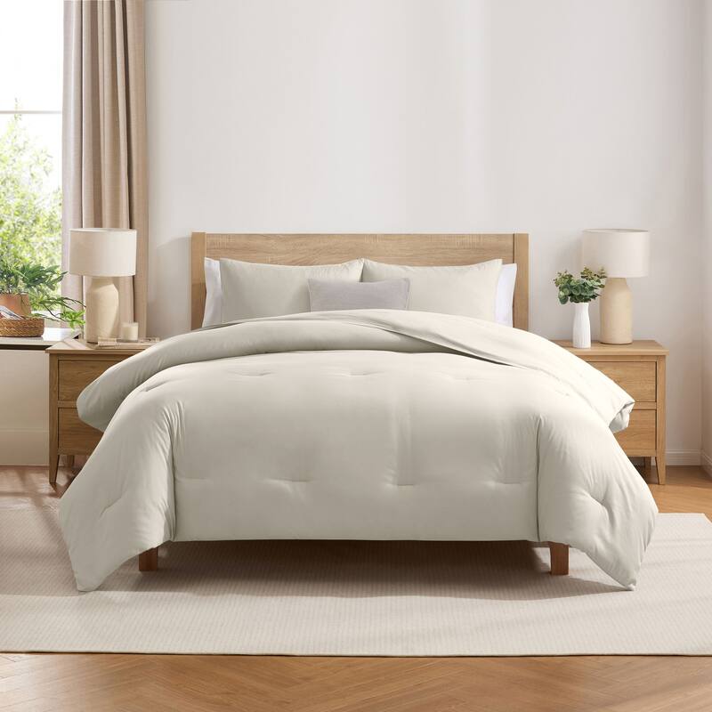 Empyrean Modern Reversible Comforter - Oatmeal - King