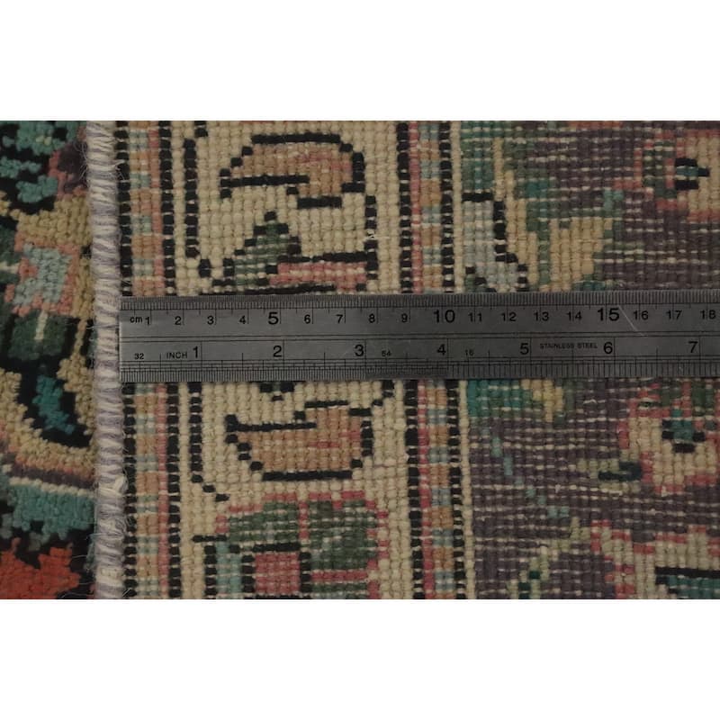 Hand Knotted Oriental 100% Wool Carpet Traditional Floral Oranges & Rust Tabriz Area Rug - 4' 6'' X 3' 3''