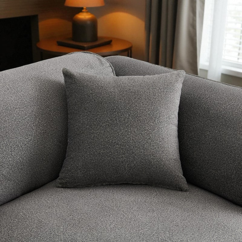 122" Luxury Velvet 4-Seater Sofa with Pure Sponge Cushions, Detachable Ottoman and 3 Throw Pillows for Living Room