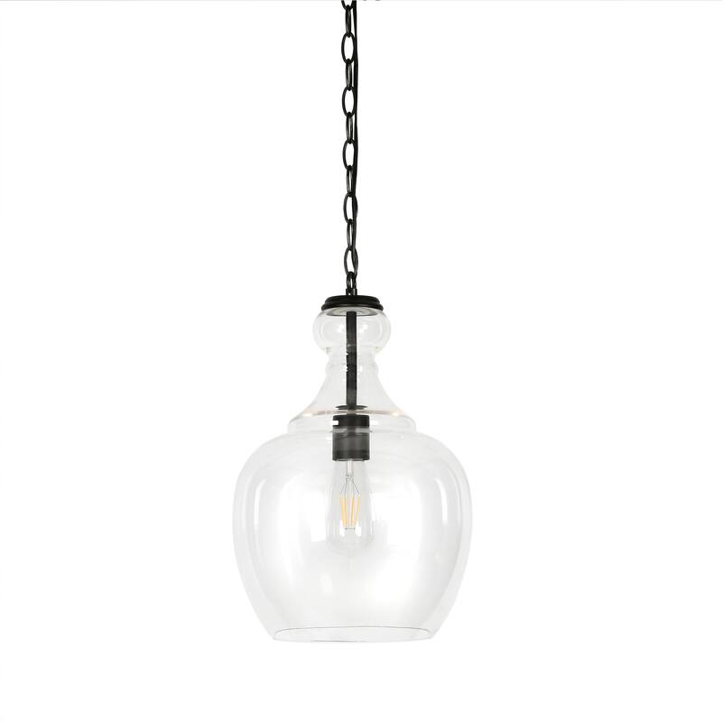 Verona 11" Wide Pendant with Glass Shade - 11" Wide