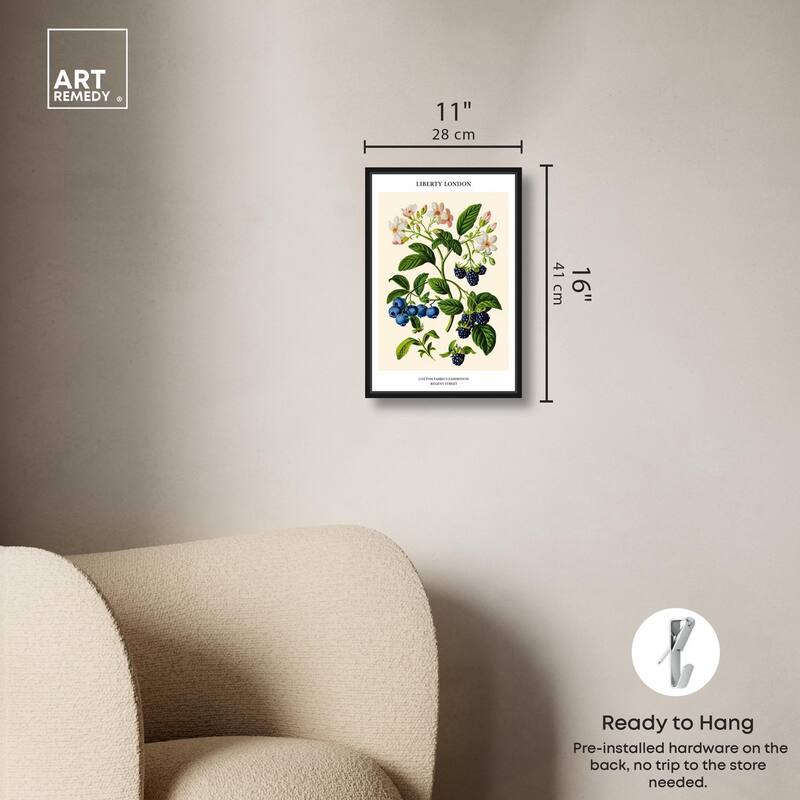 Berries and Blooms II Canvas by Art Remedy