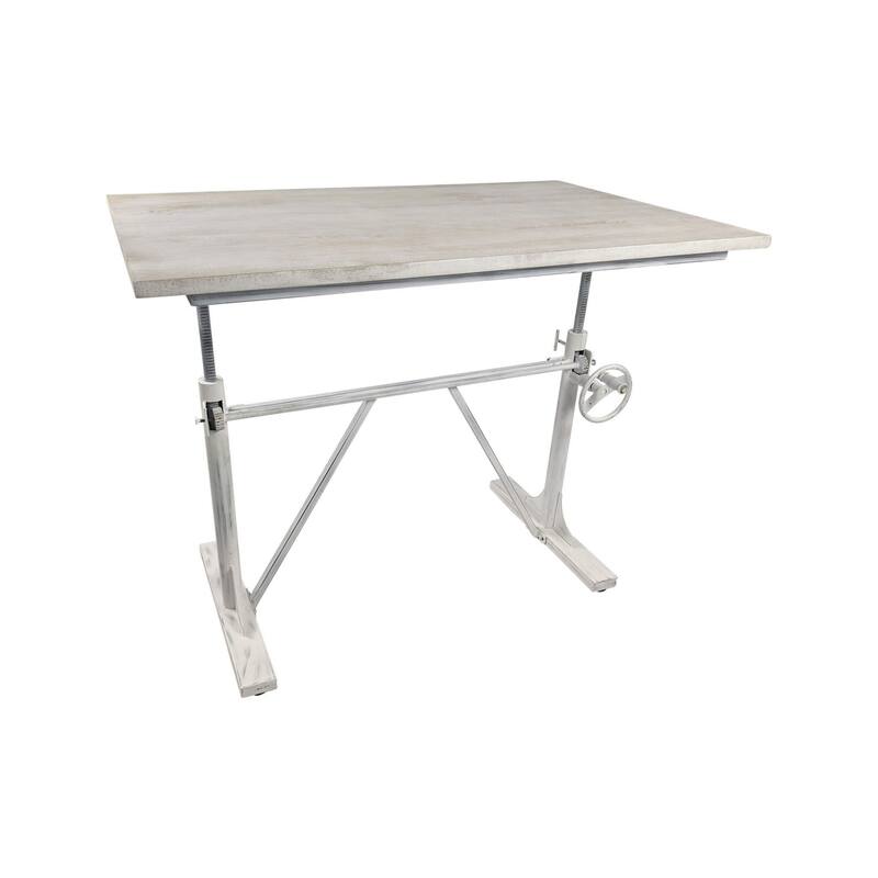 Desk with Height Adjustable Top - 48" - White