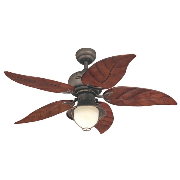 Westinghouse 7861965 Oasis 48" 5 Blade Hanging Indoor Ceiling Fan with Reversible Motor, Blades, Light Kit, & Down Rod Included