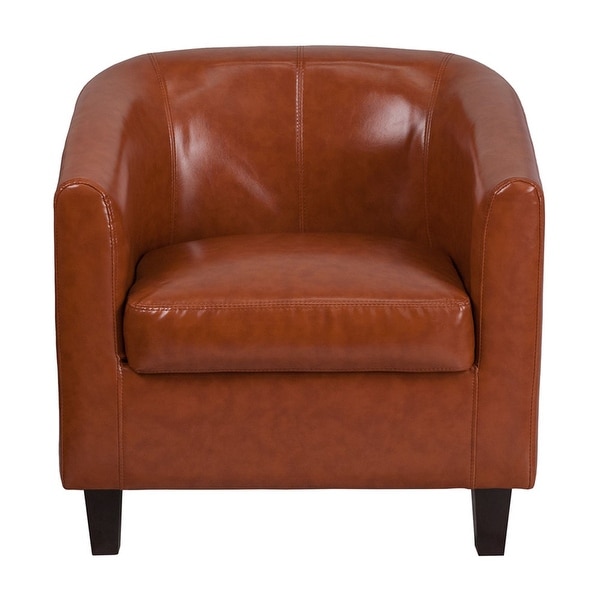 Shop Offex Cognac Leather Lounge Chair - Free Shipping Today ...