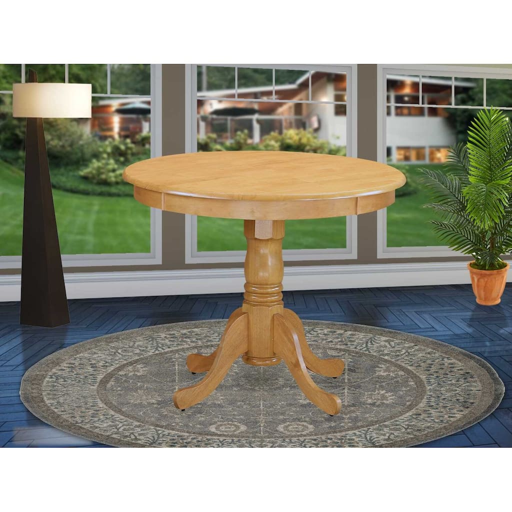 Elegant 42x60 Inch Oval Solid Wood Dining Table with Linen White Finish and Pedestal Base for Family Gatherings