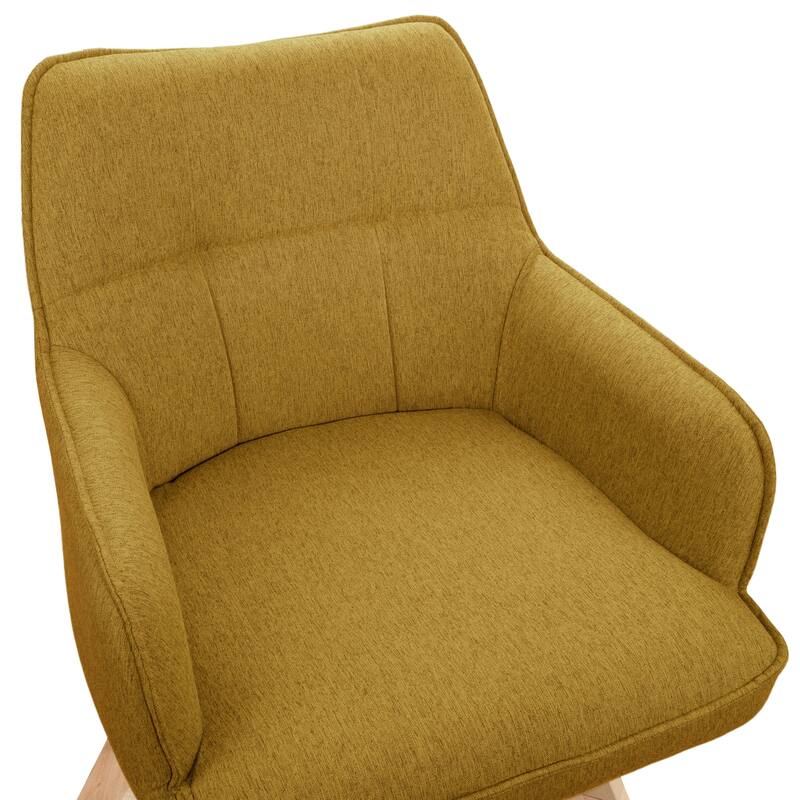 Art Leon Swivel Fabric Dining Arm Chair (Set of 2)