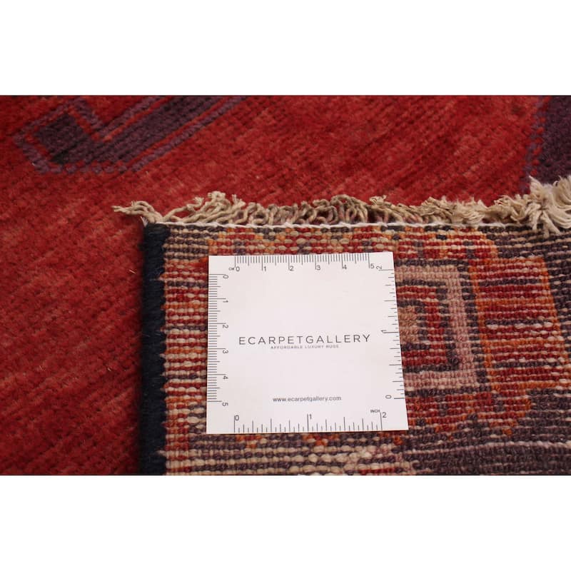 ECARPETGALLERY Hand-knotted Andelz Red Wool Rug - 3'6 x 10'1