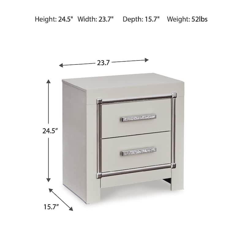 Signature Design by Ashley Zyniden Silver Nightstand