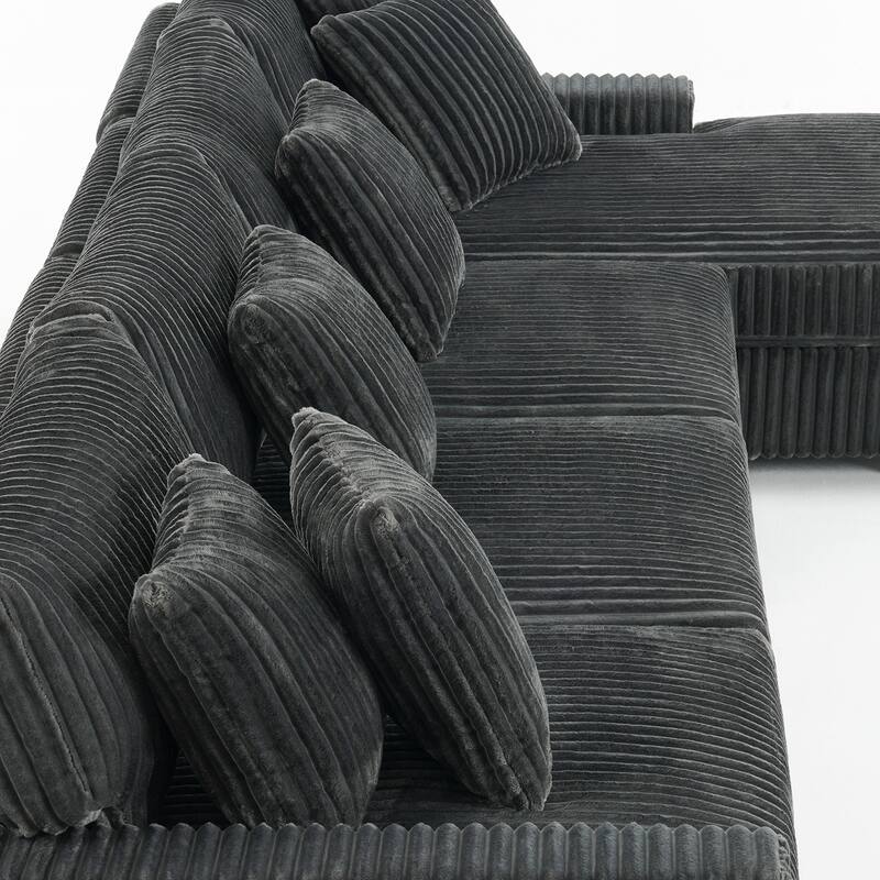 Anne 150" W Oversized Upholstered Modular Sectional Sofa